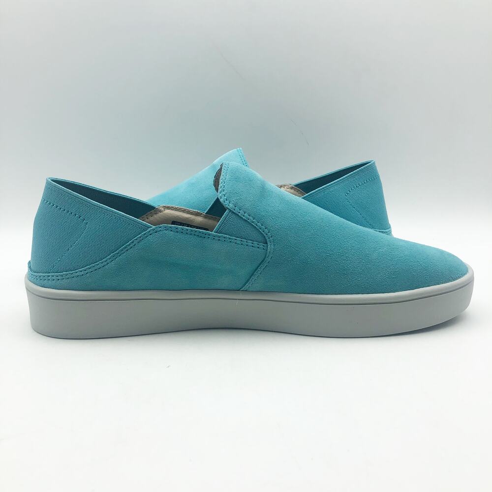 Spenco Womens Saylor Slip On Sneakers Size 7 Aqua Sea Blue Leather APMA NIB - Picture 4 of 11